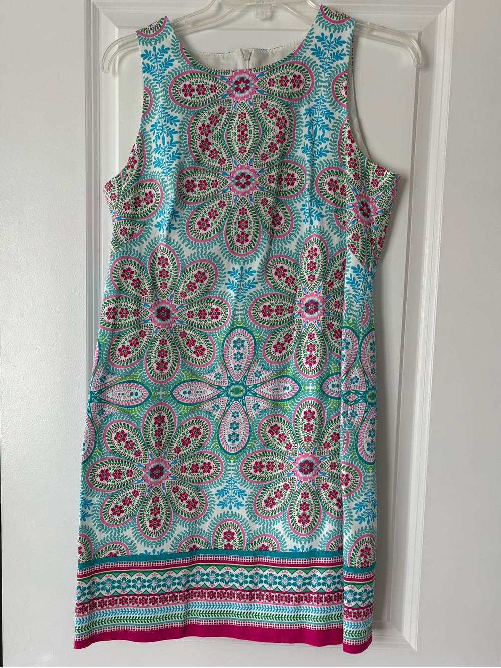 London Times Sleeveless Shift Dress